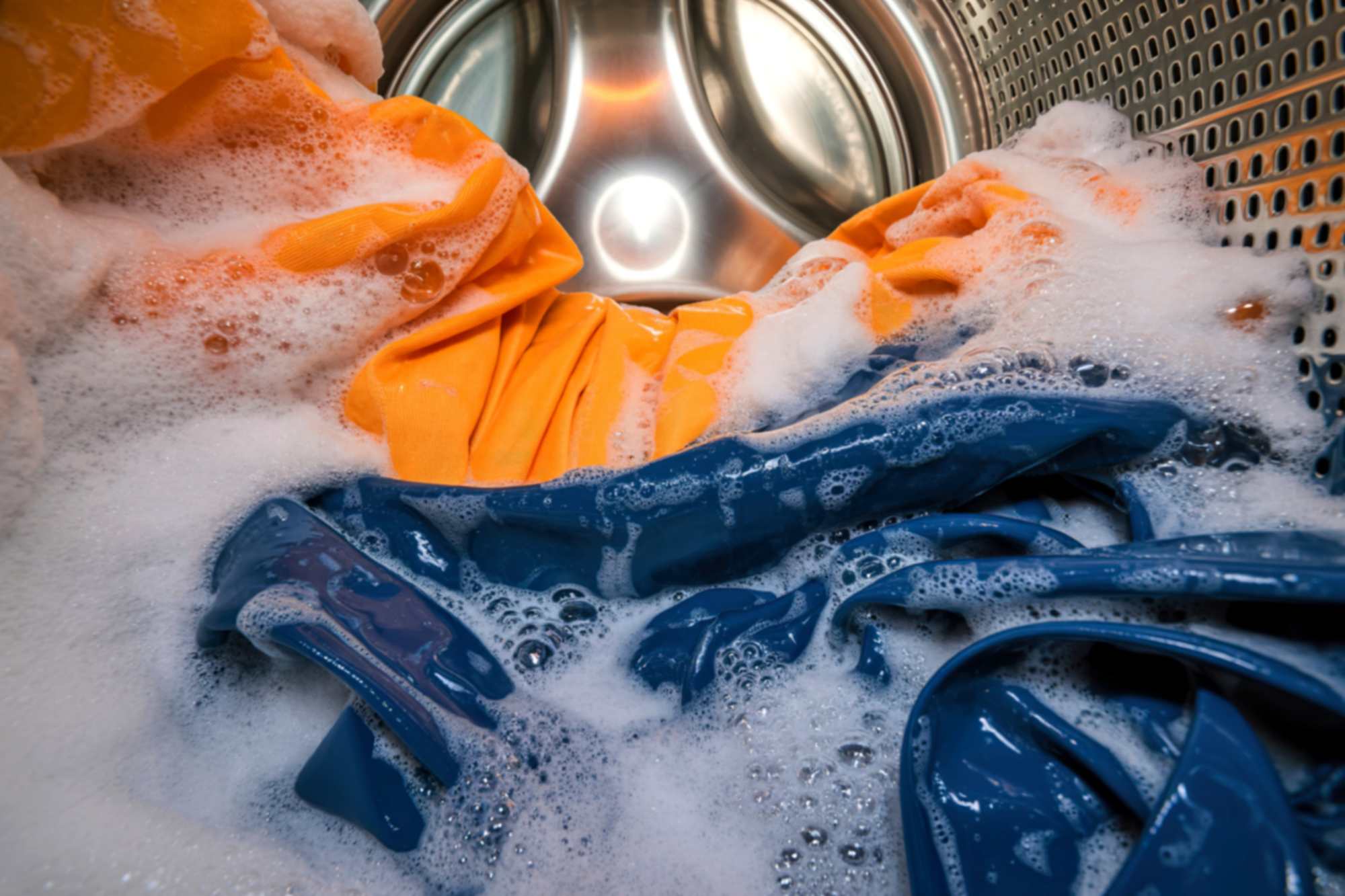 Vnútro bubna práčky počas prania